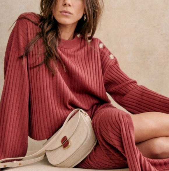 Sezane Sweaters - Sezane Maxence Jumper in Rosewood size M NWT